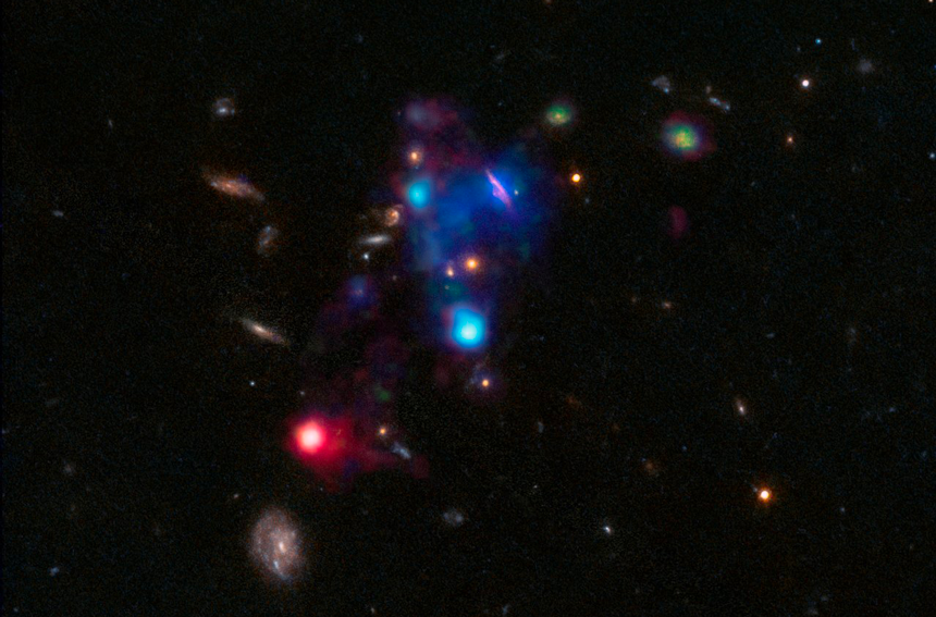 Une bulle cosmique géante. Crédit : ESO/T. Contini (IRAP, Toulouse), B. Epinat (LAM, Marseille)