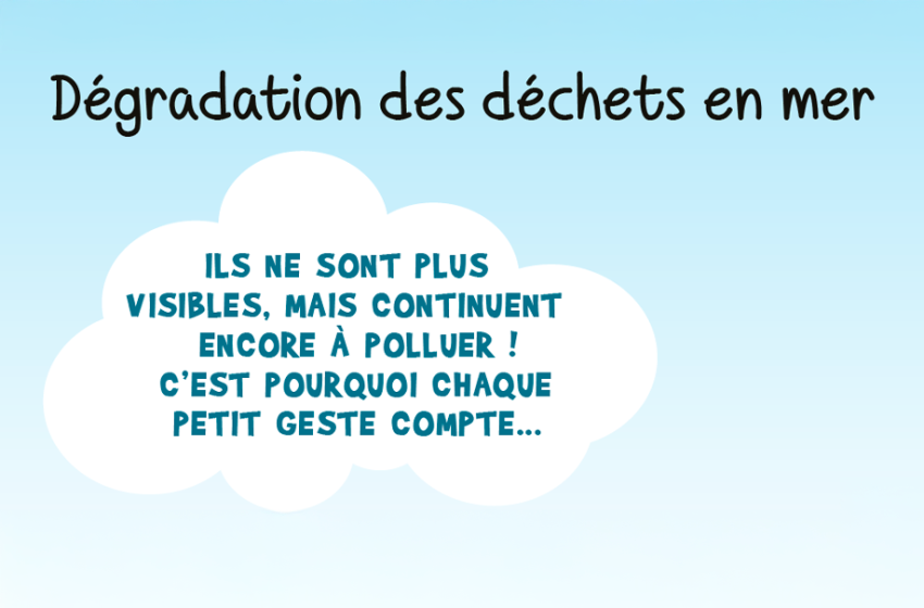 La dégradation des déchets en mer, en BD