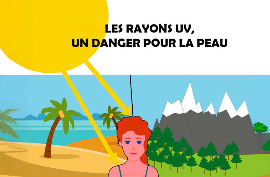 Les rayons UV, un danger pour la peau ! en BD