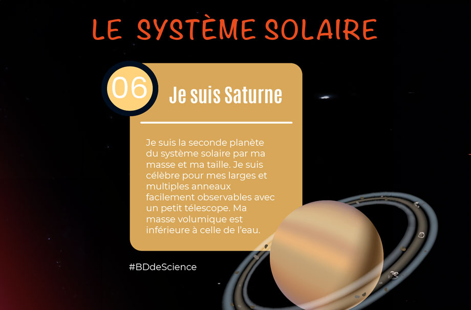 BD Le Système Solaire, je suis Saturne
