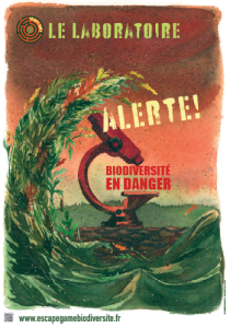 Affiche Laboratoire - Alerte ! Biodiversité en danger.