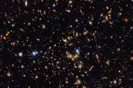 The Webb Telescope's latest image features galaxies that are billions of light-years distant.