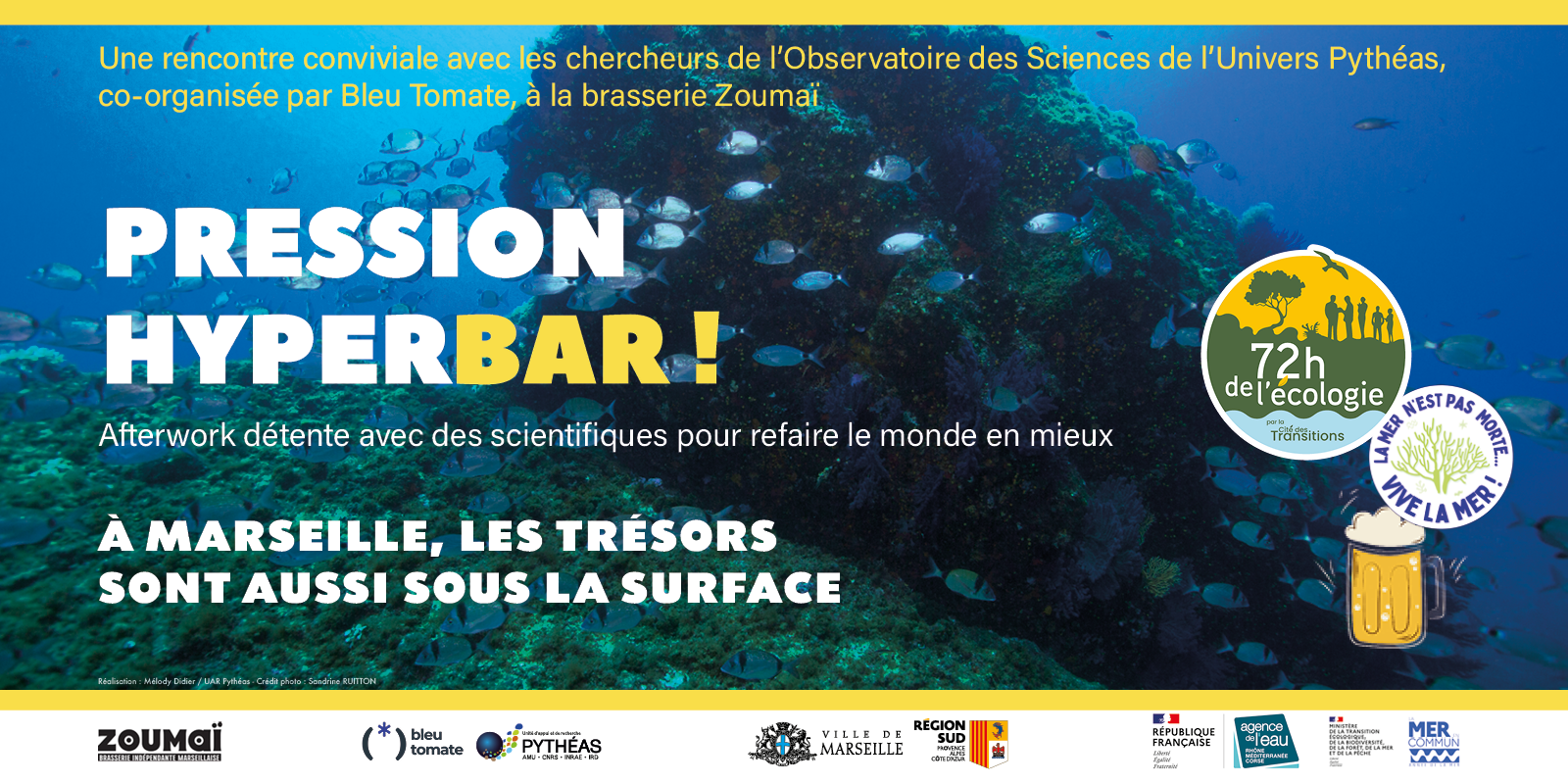Bar des sciences PRESSION HYPERBAR ! À Marseille, les trésors sont aussi sous la surface