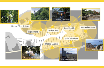 Des mondes au creux de l’oreille, identification des différents points d'écoute autour du Vieux-Port