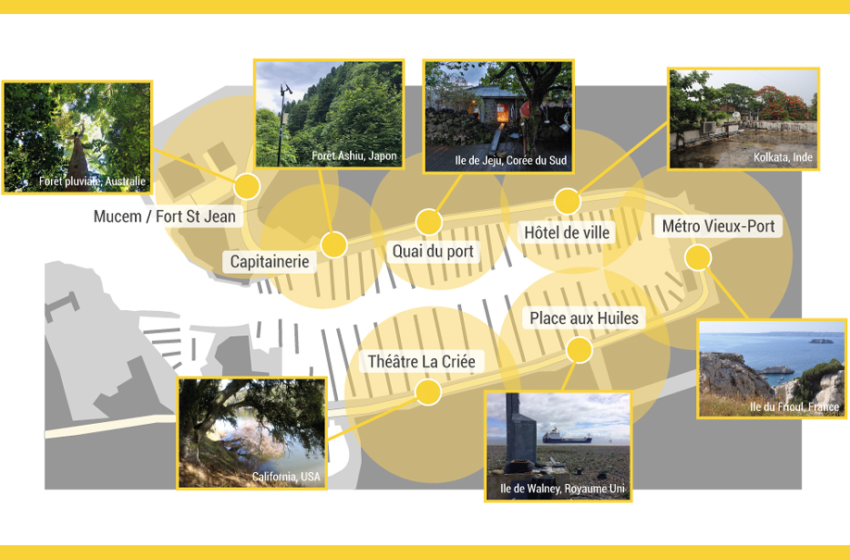Des mondes au creux de l’oreille, identification des différents points d'écoute autour du Vieux-Port