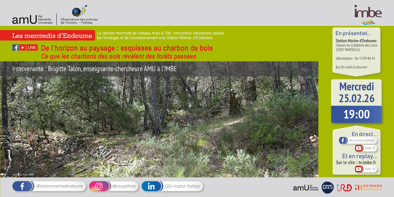 Les mercredis d'Endoume : De l'horizon au paysage : esquisses au charbon de bois.