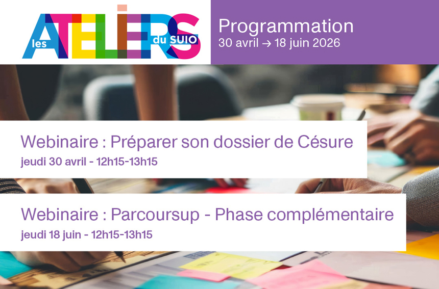 Les ateliers du SUIO.